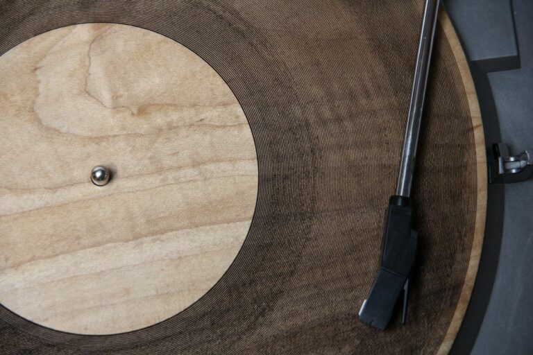 Laser-Cut Wooden Record