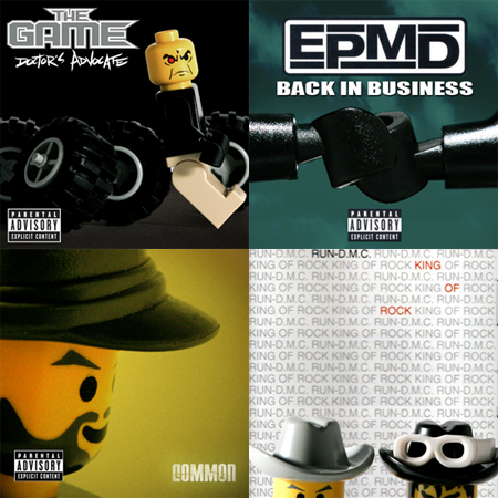 Hip Hop Album Covers Recreated in LEGO